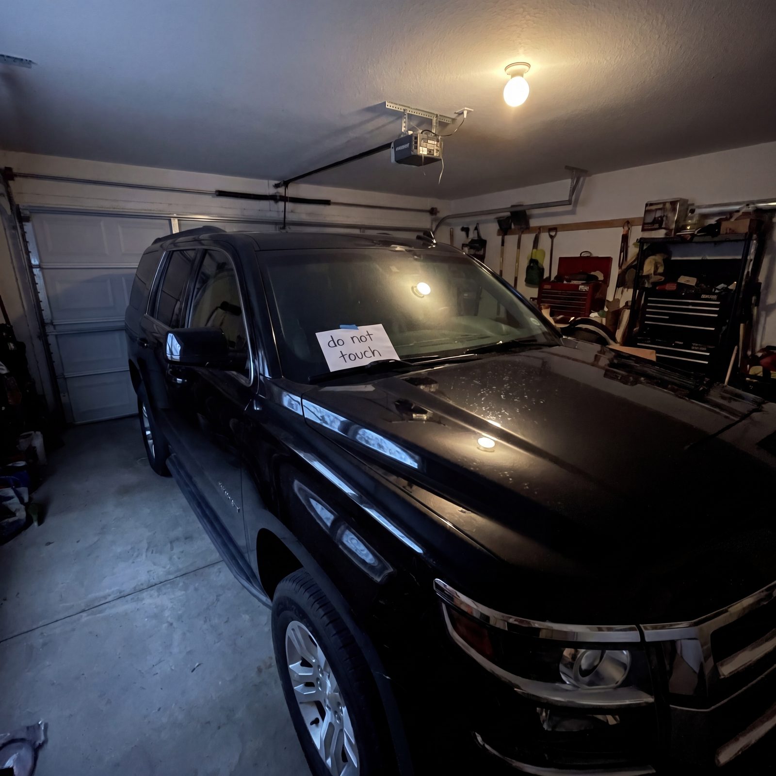 Vehicle parked under cover during the 24 to 48 hour ceramic coating cure window